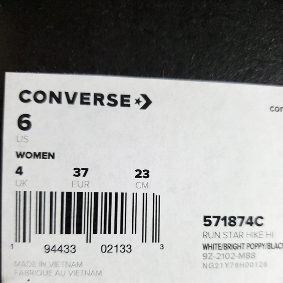 Converse Run Star Hike High 'Made With Love' Platform WOMEN SZ / 571874C - Picture 14 of 16